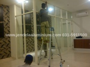 Partisi aluminium interior Best Hotel Kedungsari Surabaya